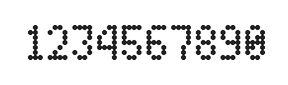 4×7数字点阵字体 ddN47AA1423