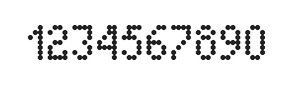 4×7数字点阵字体 ddN47AA1426