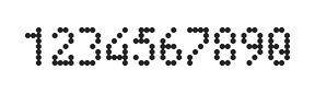 4×7数字点阵字体 ddN47AA1431