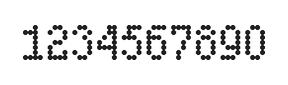 4×7数字点阵字体 ddN47AA1437