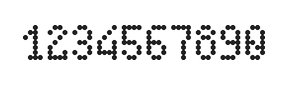 4×7数字点阵字体 ddN47AA1438