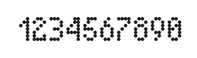 4×7数字点阵字体 ddN47AA1441