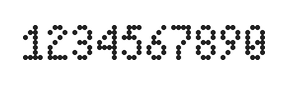4×7数字点阵字体 ddN47AA1444