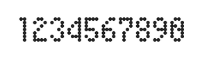 4×7数字点阵字体 ddN47AA1447