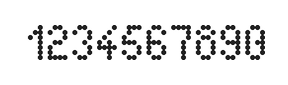 4×7数字点阵字体 ddN47AA1450