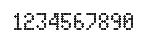 4×7数字点阵字体 ddN47AA1458