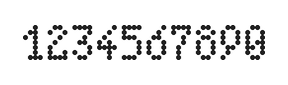 4×7数字点阵字体 ddN47AA1461