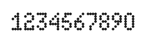 4×7数字点阵字体 ddN47AA1462