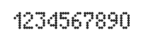 4×7数字点阵字体 ddN47AA1463