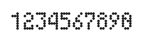 4×7数字点阵字体 ddN47AA1464
