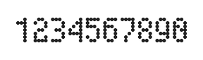 4×7数字点阵字体 ddN47AA1465