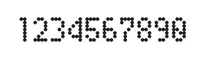 4×7数字点阵字体 ddN47AA1470
