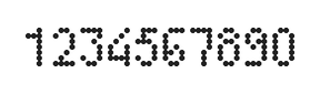 4×7数字点阵字体 ddN47AA1471