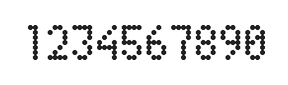 4×7数字点阵字体 ddN47AA1472