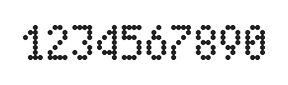 4×7数字点阵字体 ddN47AA1474