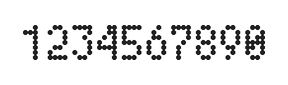 4×7数字点阵字体 ddN47AA1476