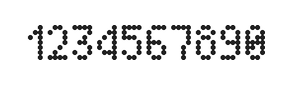 4×7数字点阵字体 ddN47AA1477
