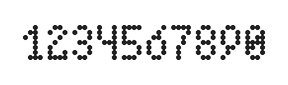 4×7数字点阵字体 ddN47AA1478