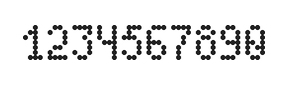 4×7数字点阵字体 ddN47AA1483