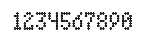 4×7数字点阵字体 ddN47AA1486