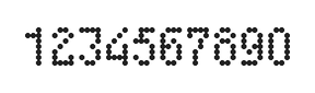 4×7数字点阵字体 ddN47AA1493