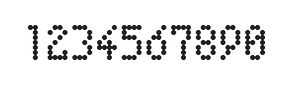 4×7数字点阵字体 ddN47AA1494