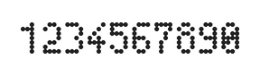 4×7数字点阵字体 ddN47AA1495