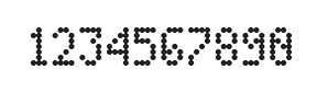 4×7数字点阵字体 ddN47AA1499