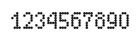 4×7数字点阵字体 ddN47AA1504