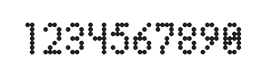 4×7数字点阵字体 ddN47AA1506