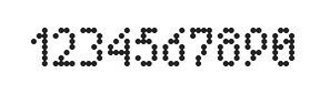 4×7数字点阵字体 ddN47AA1511