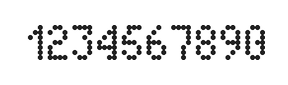 4×7数字点阵字体 ddN47AA1512