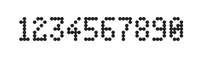 4×7数字点阵字体 ddN47AA1513