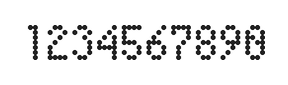 4×7数字点阵字体 ddN47AA1516