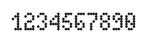 4×7数字点阵字体 ddN47AA1518