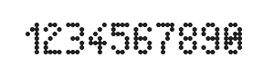4×7数字点阵字体 ddN47AA1520