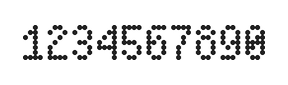 4×7数字点阵字体 ddN47AA1521