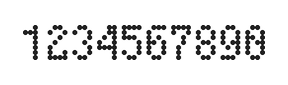 4×7数字点阵字体 ddN47AA1528