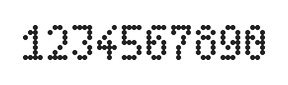 4×7数字点阵字体 ddN47AA1529