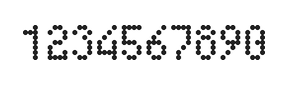 4×7数字点阵字体 ddN47AA1531