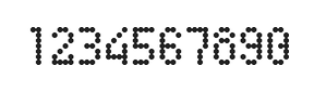 4×7数字点阵字体 ddN47AA1532
