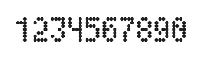 4×7数字点阵字体 ddN47AA1533