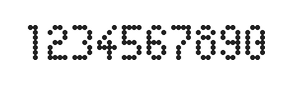 4×7数字点阵字体 ddN47AA1534