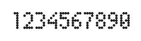 4×7数字点阵字体 ddN47AA1536