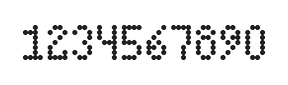 4×7数字点阵字体 ddN47AA1537