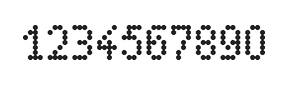 4×7数字点阵字体 ddN47AA1538