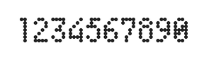 4×7数字点阵字体 ddN47AA1539