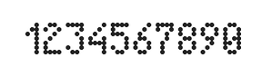 4×7数字点阵字体 ddN47AA1544