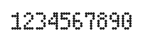 4×7数字点阵字体 ddN47AA1548