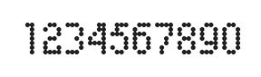 4×7数字点阵字体 ddN47AA1552